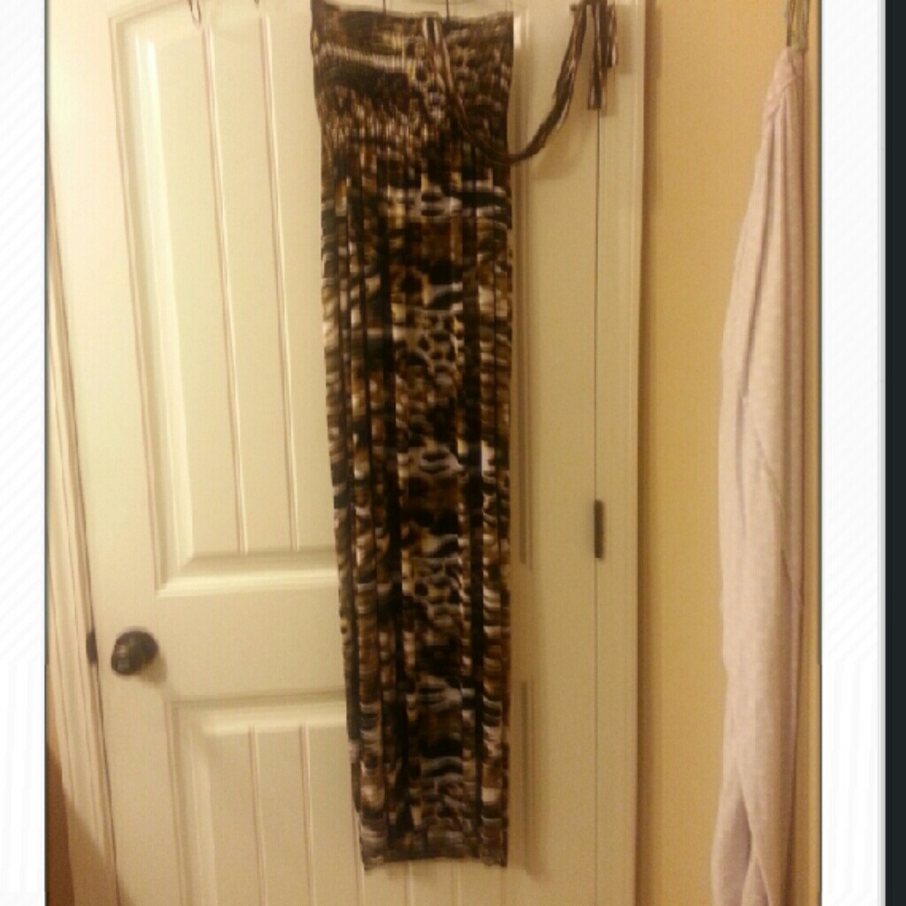 Leopard harter maxi dress